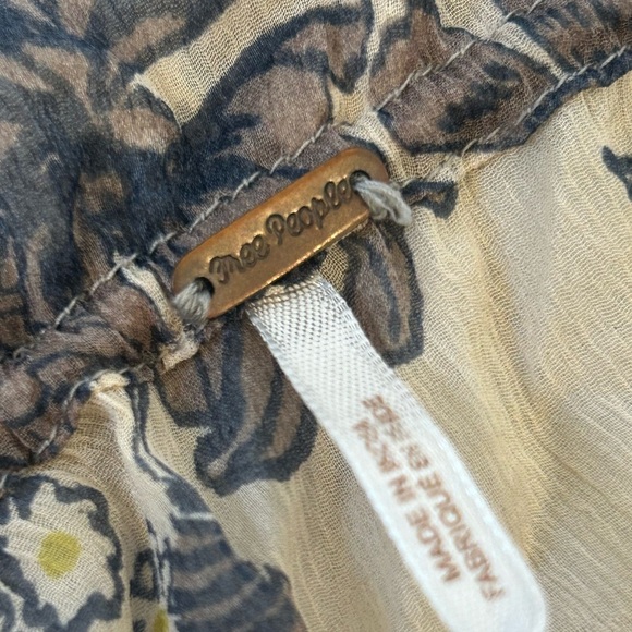 EUC Free People Hendrix Printed Peasant Top - Picture 4 of 12